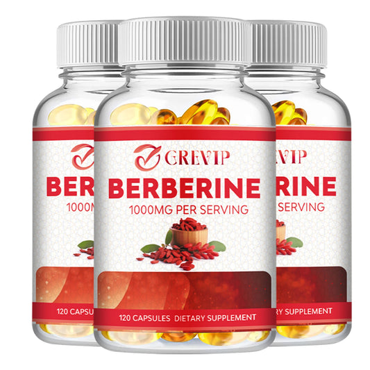 Berberine Extract Supplement - Immune System Support, Healthy Gastrointestinal Tract, Heart Health - 120 Capsules Three - Best choice United States
