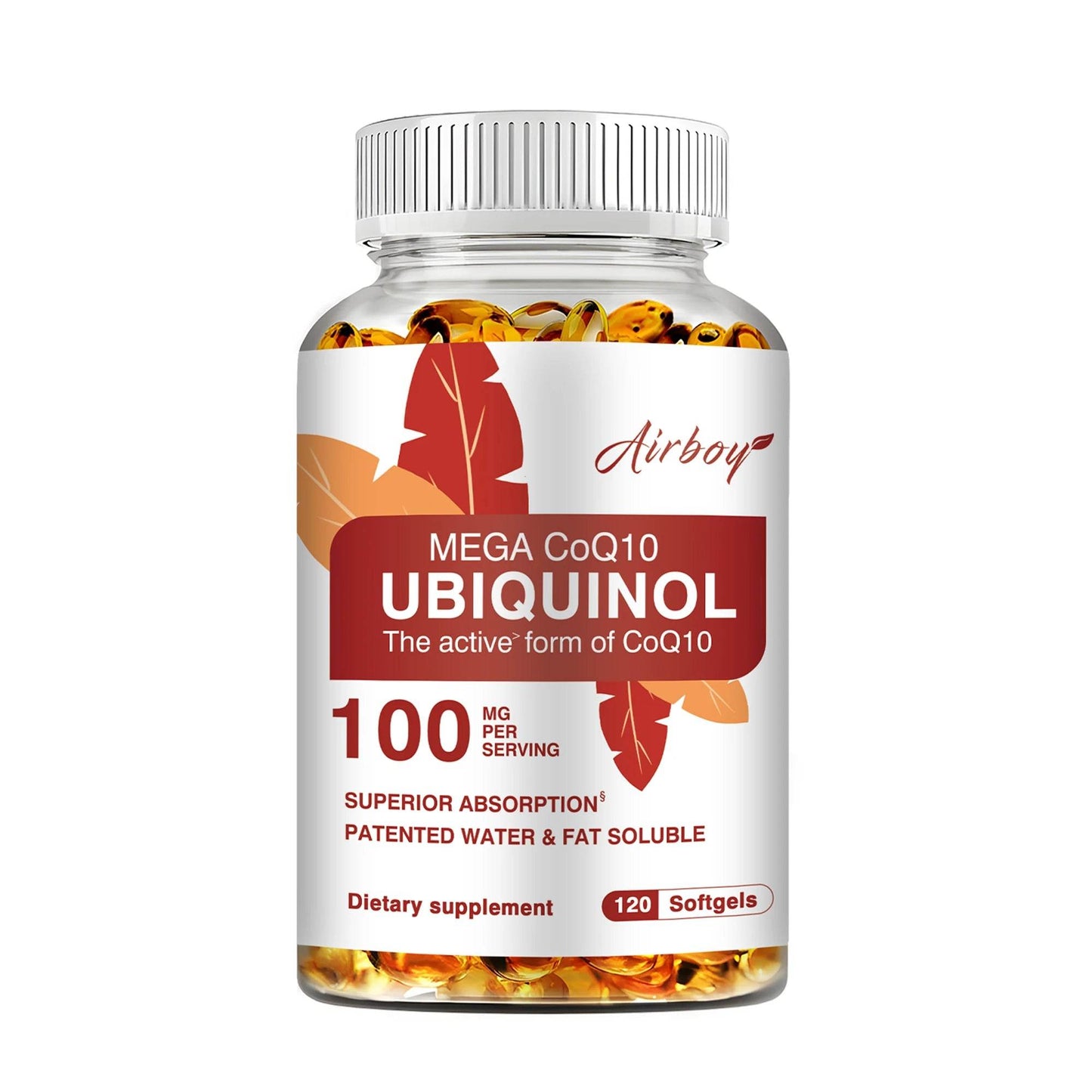 Ubiquinol CoQ10 100mg - Antioxidant, Support Brain, Heart & Cardiovascular Health, Balance Blood Pressure - 120 Capsules 120 Capsules United States