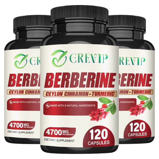 Berberine Supplement - Ceylon Cinnamon, Turmeric - Digestive Health, Antioxidant - 120 Capsules Three-Best choice United States