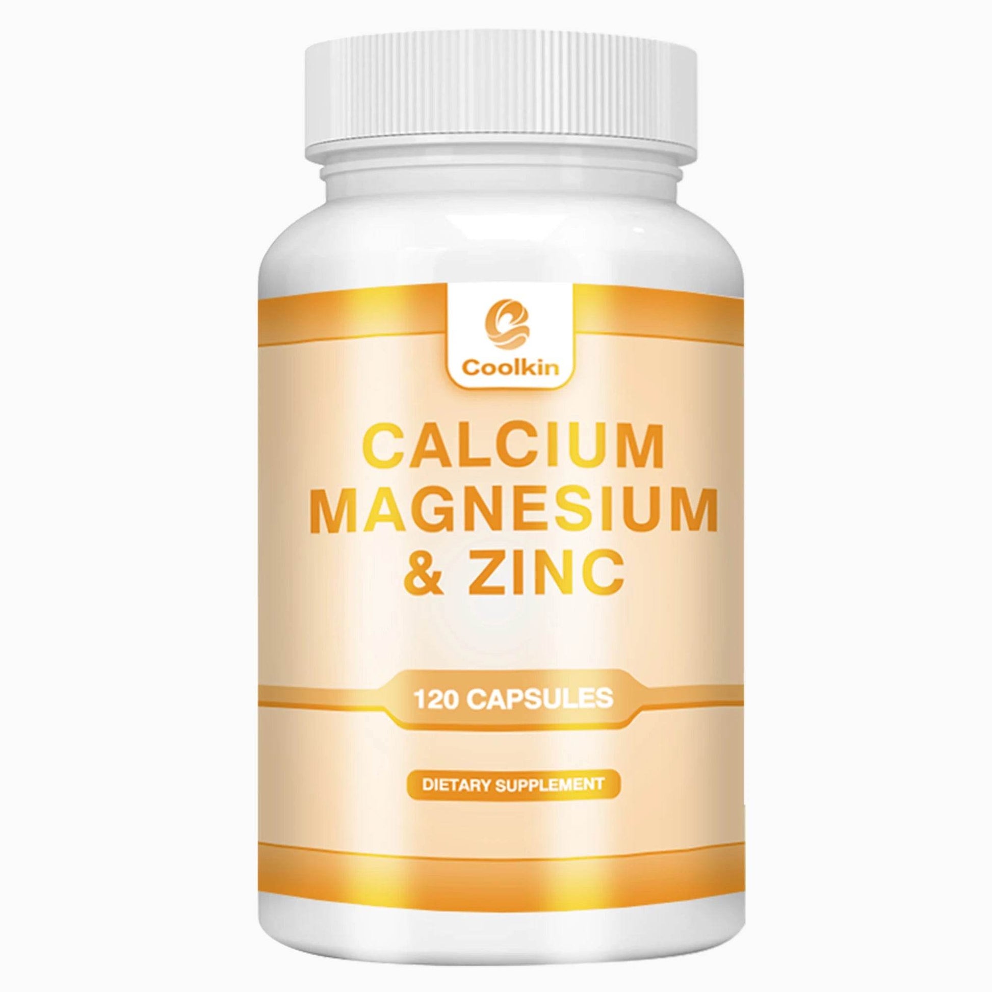 Calcium + Magnesium + Zinc Capsules - Supports Bone Health, Nerve and Muscle Function, Immune Support - 120 Capsules One - Trial stage United States