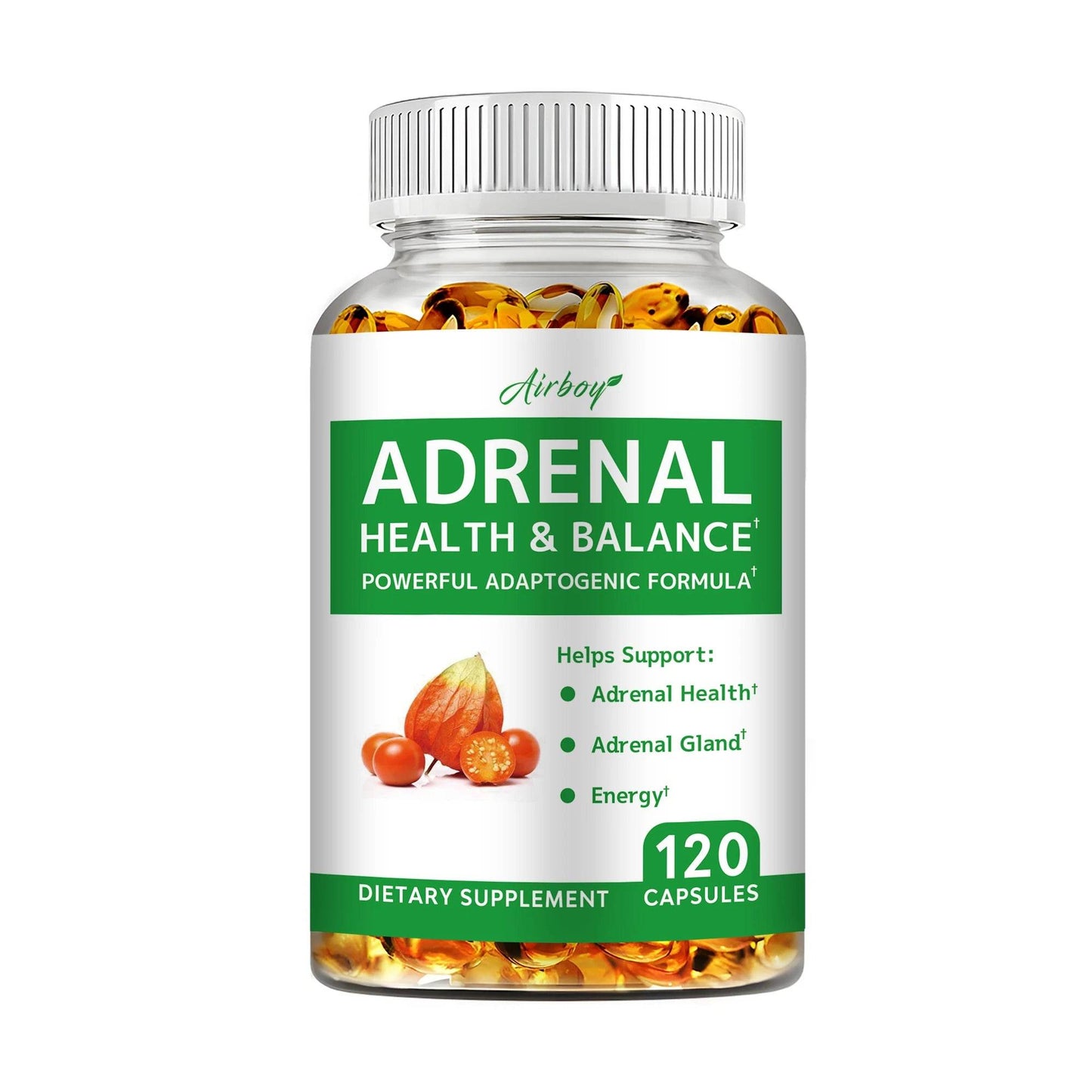Adrenal Support - Releases Adrenal Fatigue, Cortisol Manager, Relaxes Stress and Anxiety, and Boosts Mood - 120 Capsules 120 Capsules United States