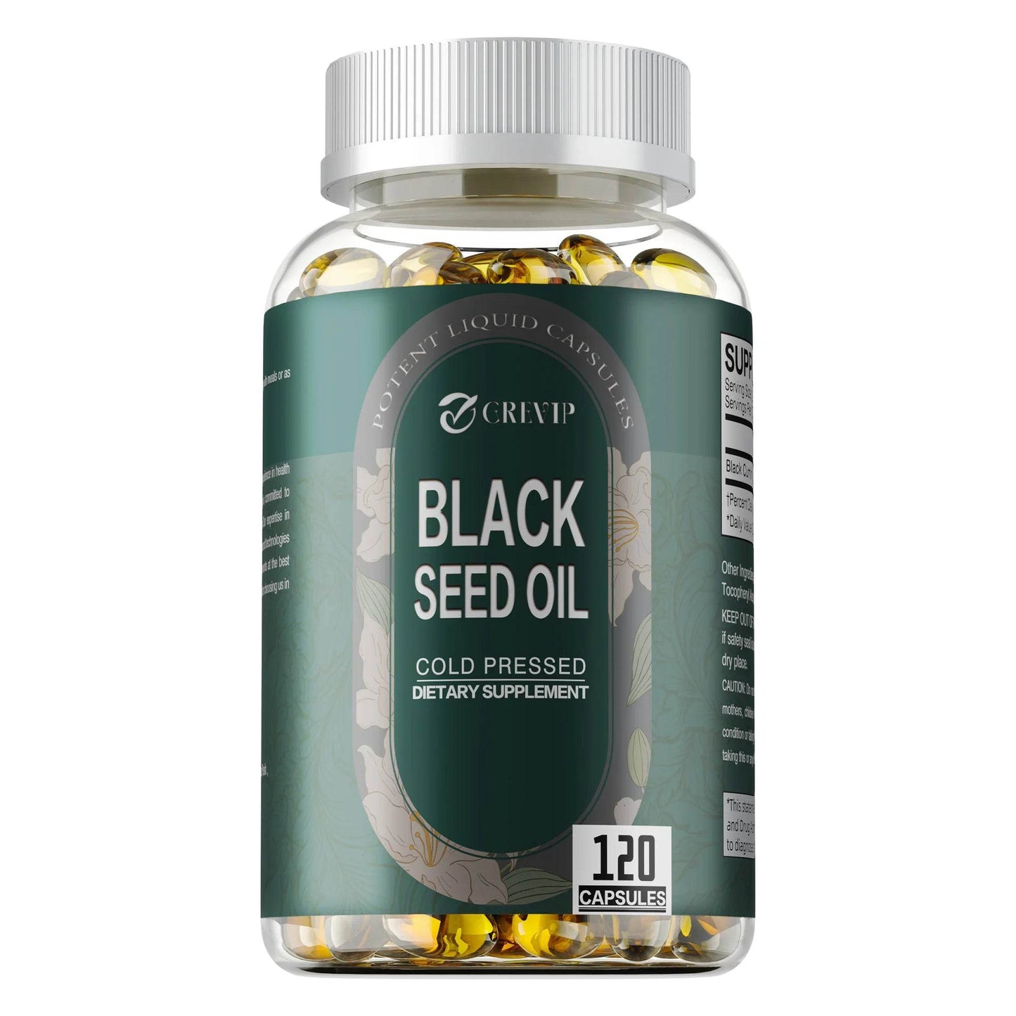 Black Seed Oil - Supports Skin, Digestion, Joints, Immune Health, Promotes Hair Growth - 120 Capsules One-Trial stage United States
