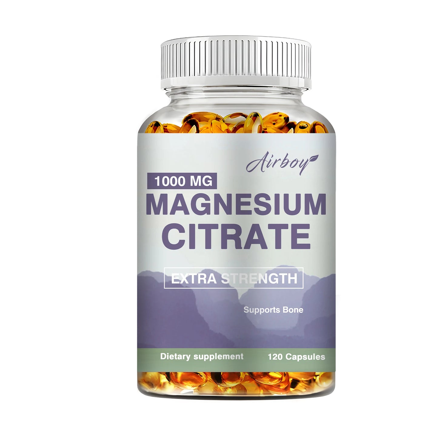 Magnesium Citrate - Supplement for Stress, Relaxation, Bone, Sleep, Heart Health, Nerve, Muscle & Metabolism - 120 Capsules 120 Capsules United States