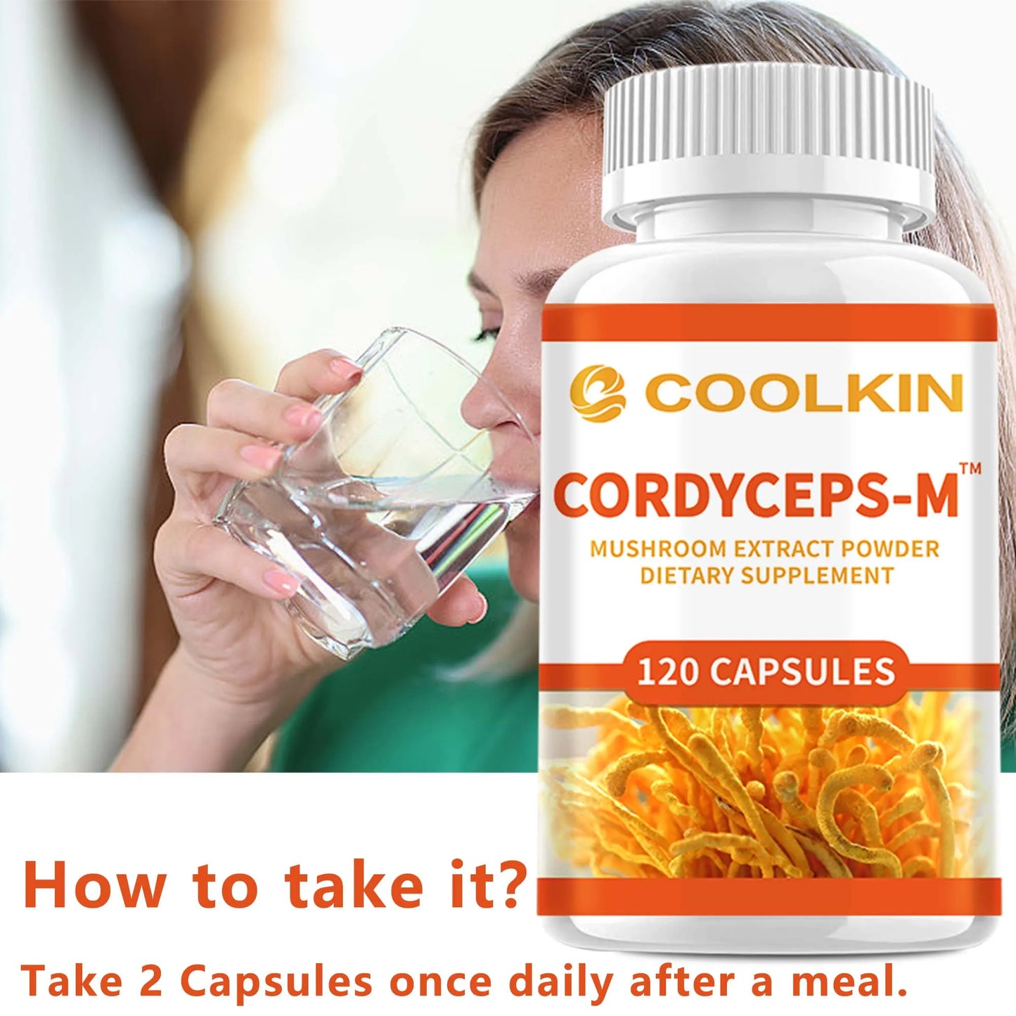 Cordyceps Supplements - Boosts Energy, Endurance and Stamina, Improves Memory and Concentration - 120 Capsules
