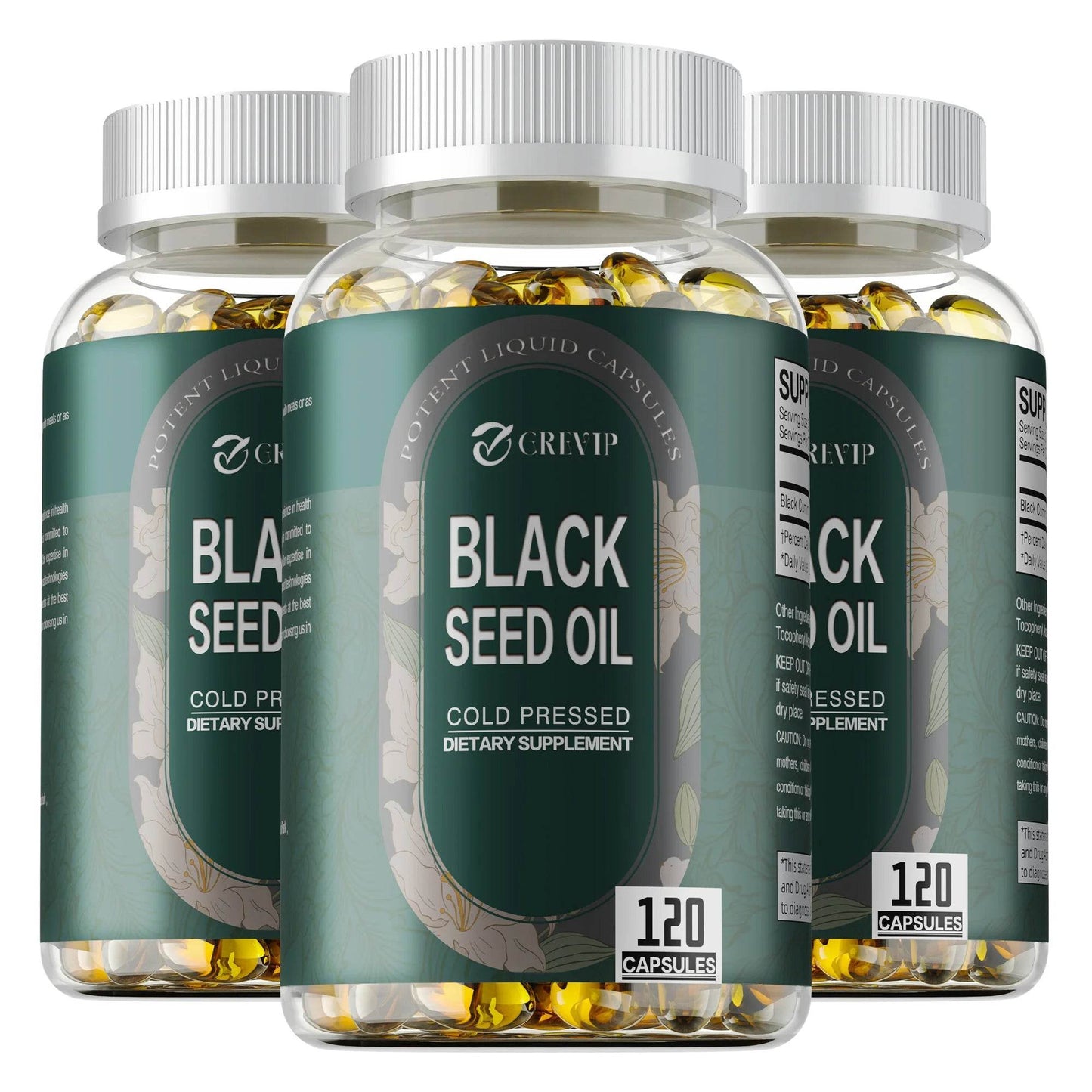 Black Seed Oil - Supports Skin, Digestion, Joints, Immune Health, Promotes Hair Growth - 120 Capsules Three-Best choice United States