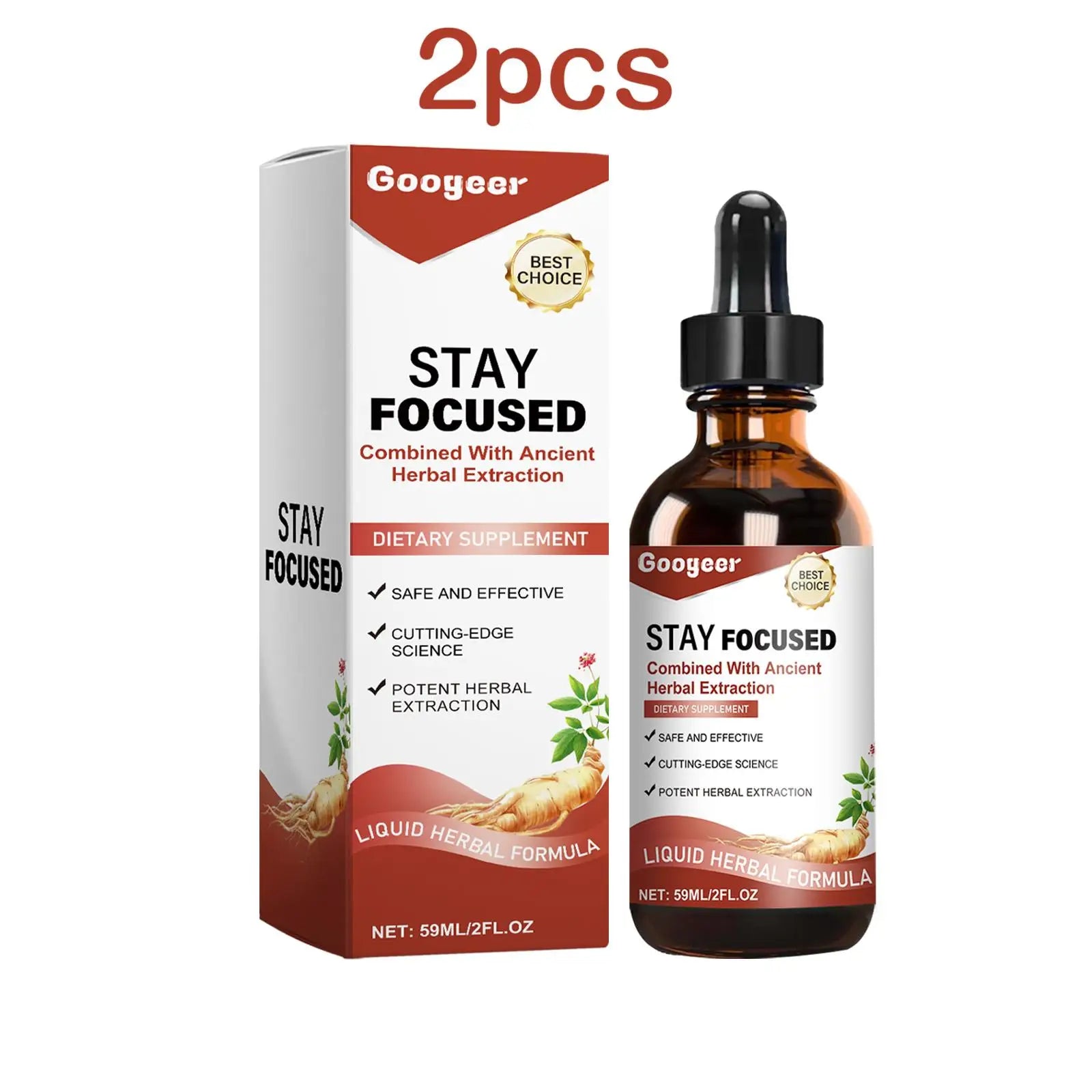 Googeer 59ml Ginseng Extract Drops Dietary Supplement Enhance Energy Immune Relieve Fatigue Herbal Health Entrance Drops buy 1 free 1 United States