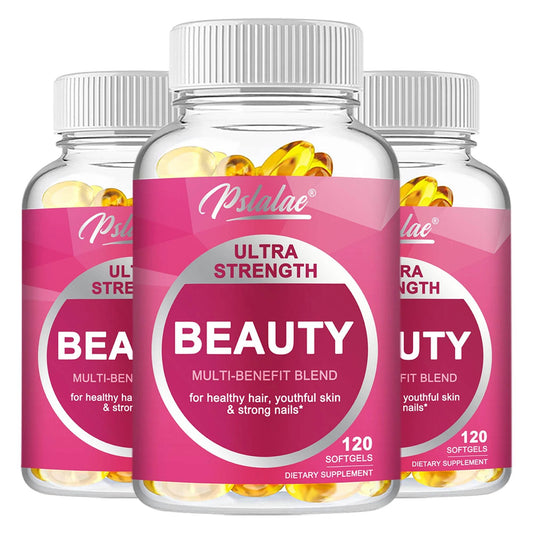 Ultra Strength Beauty Capsules - Whitening Skin Care, Replenishing Hair, Skin and Nails - 120 Capsules Three-Best choice United States