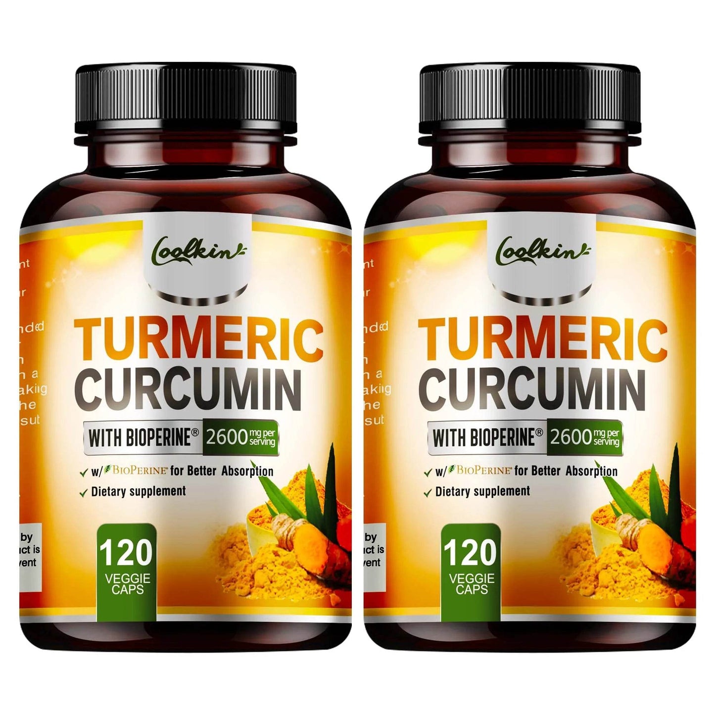 Turmeric Curcumin - 95% Curcumin & Bioperine - Highly Absorbable Turmeric Supplement, Joint & Digestion Health - 120 Capsules Two - More favorable United States