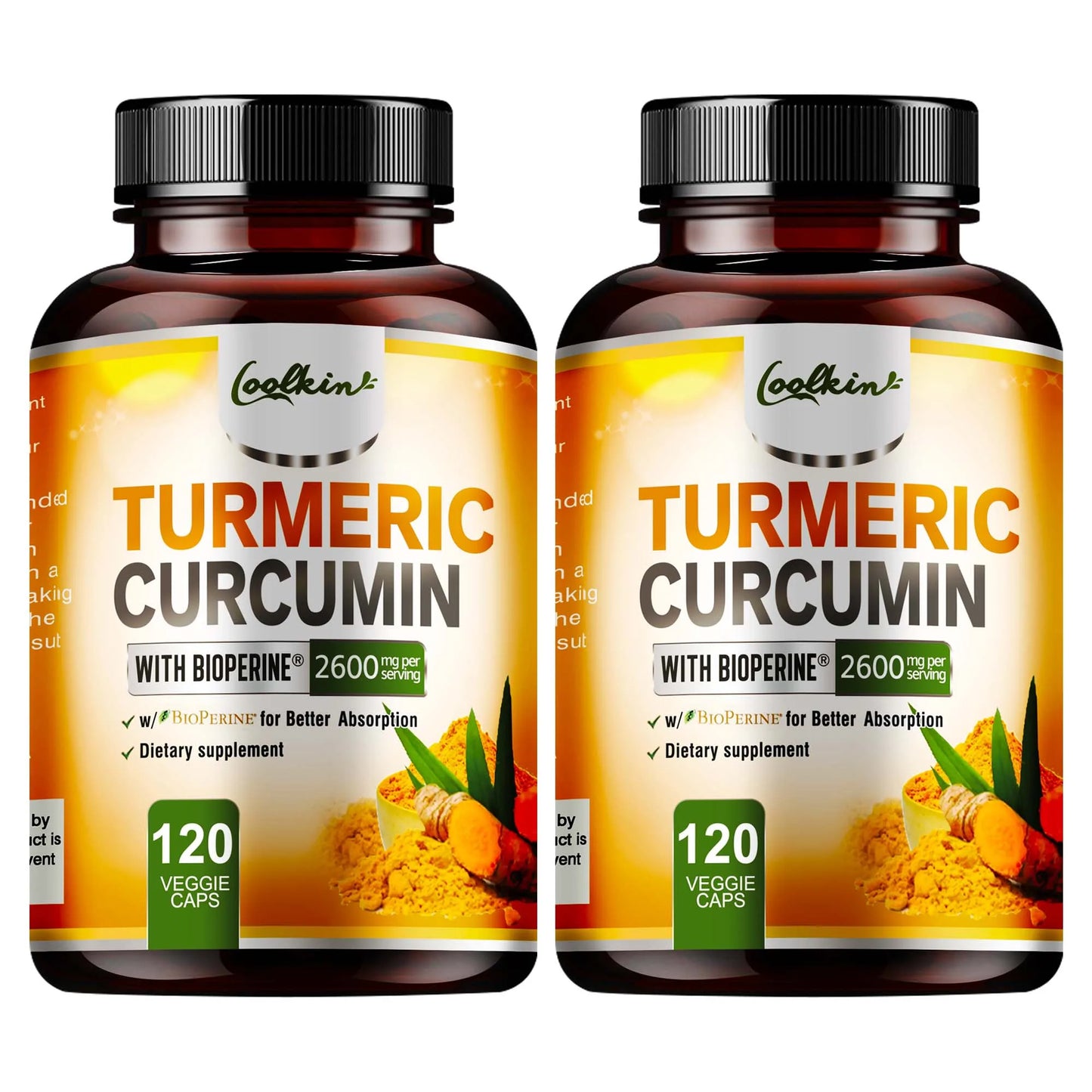 Turmeric Curcumin - 95% Curcumin & Bioperine - Highly Absorbable Turmeric Supplement, Joint & Digestion Health - 120 Capsules Two - More favorable United States