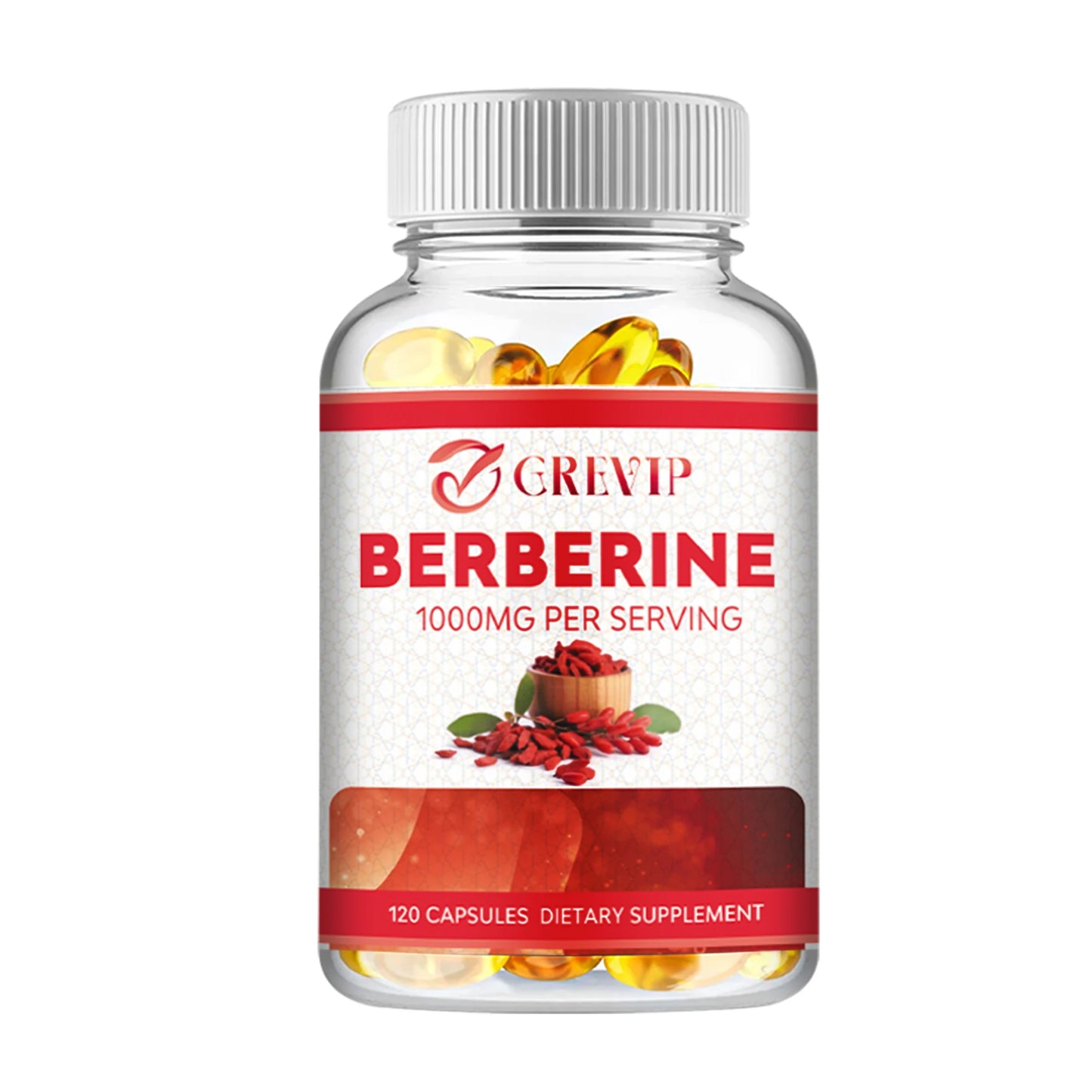 Berberine Extract Supplement - Immune System Support, Healthy Gastrointestinal Tract, Heart Health - 120 Capsules One - Trial stage United States