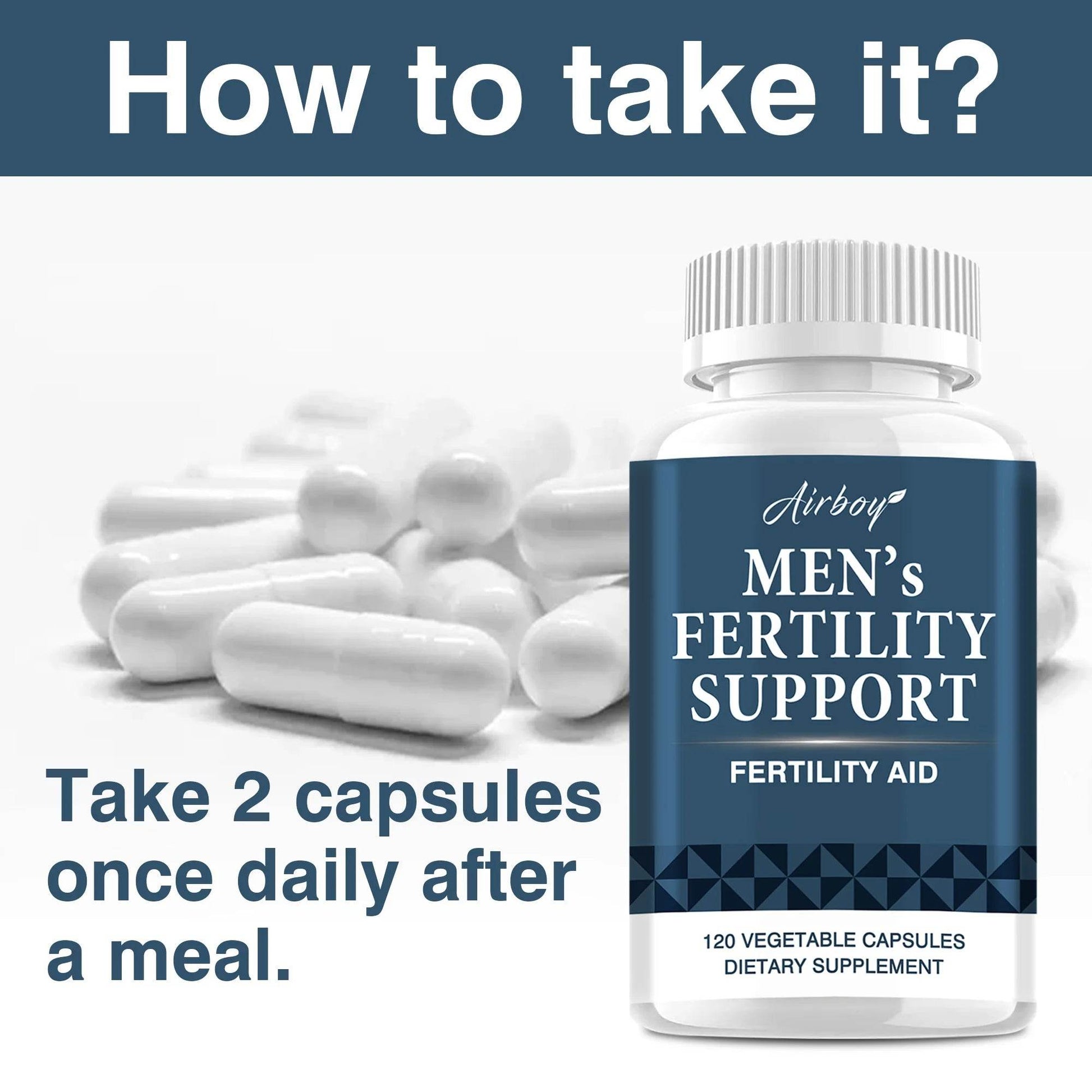 Men's Health Supplement - More Virile Male Performance and Boost in Self-confidence, Support Lean Muscle - 120 Capsules