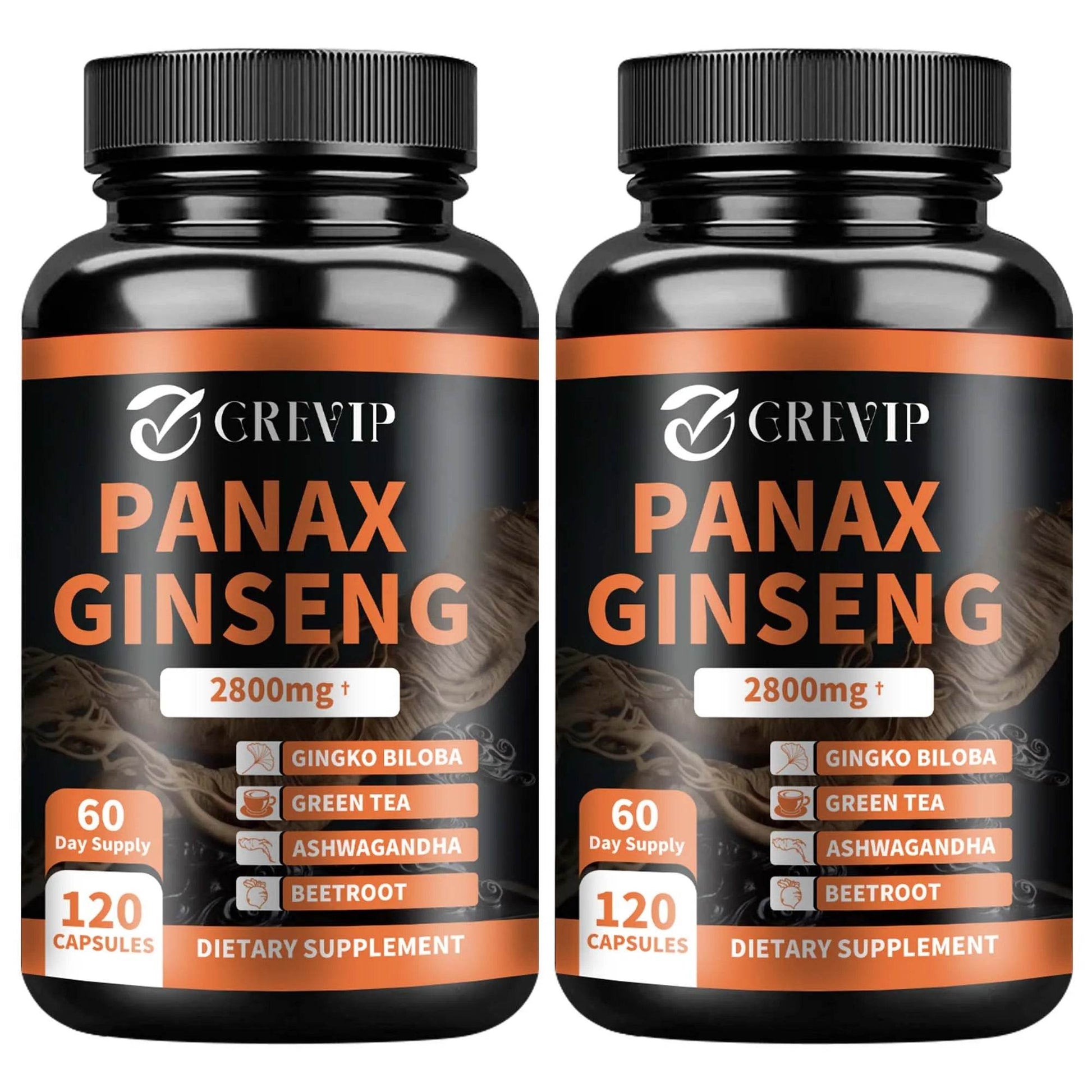 Panax Ginseng Supplement - Improve Memory and Concentration, Enhance Energy Endurance - 120 Capsules Two-More favorable United States