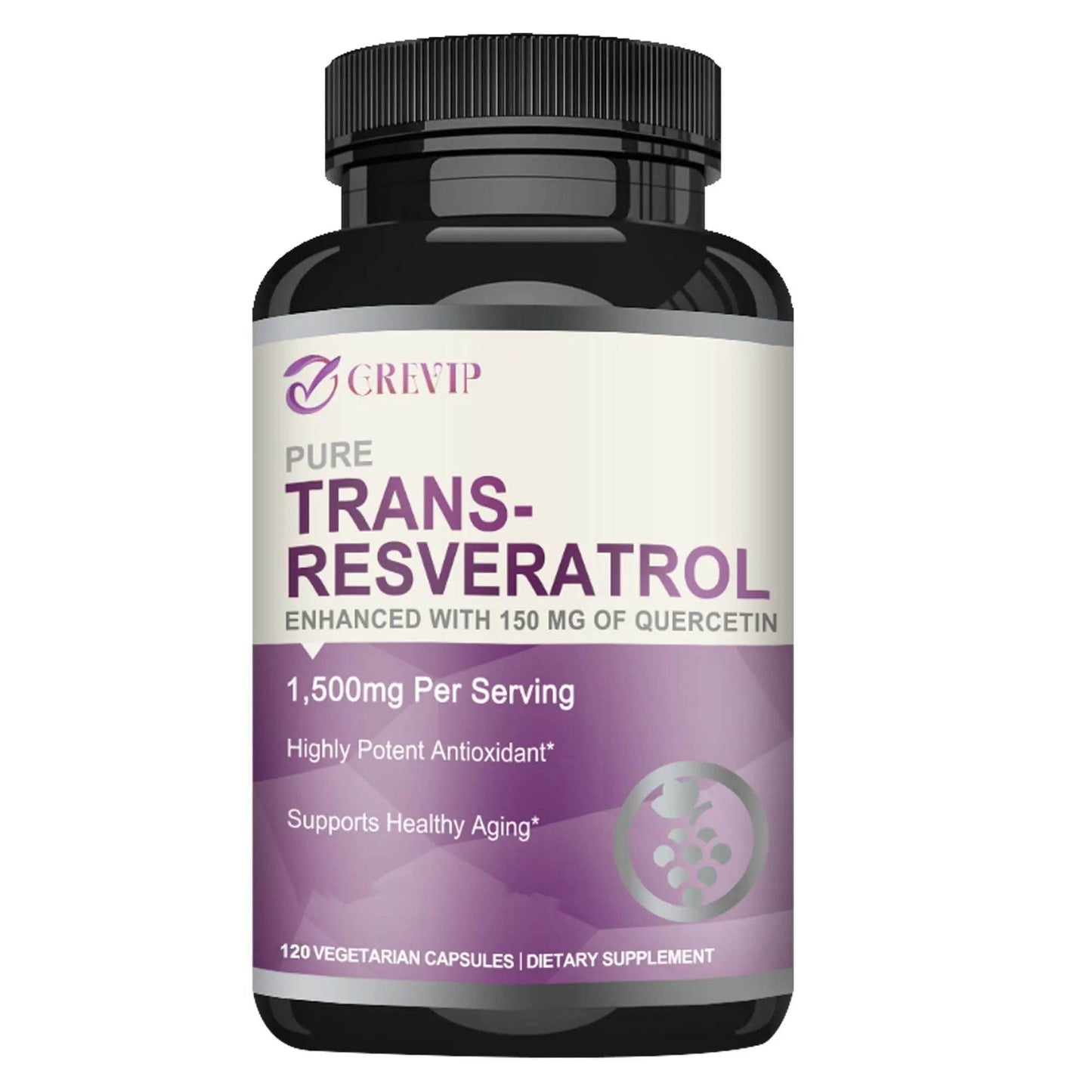 Trans-Resveratrol Supplement - Promotes Joint and Heart Health, Fights Aging, Brain Support - 120 Capsules One-Trial stage United States