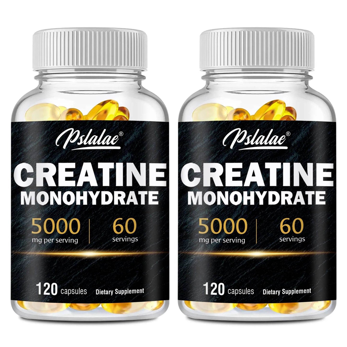 Creatine Monohydrate - Improves Athletic Performance, Strength, Endurance and Muscle Building - 120 Capsules Two-More favorable United States