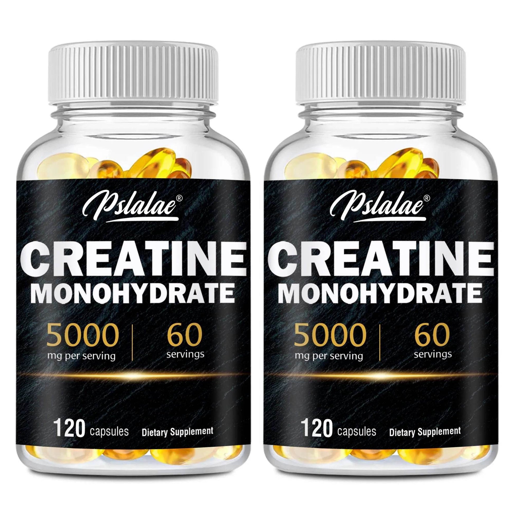 Creatine Monohydrate - Improves Athletic Performance, Strength, Endurance and Muscle Building - 120 Capsules Two-More favorable United States