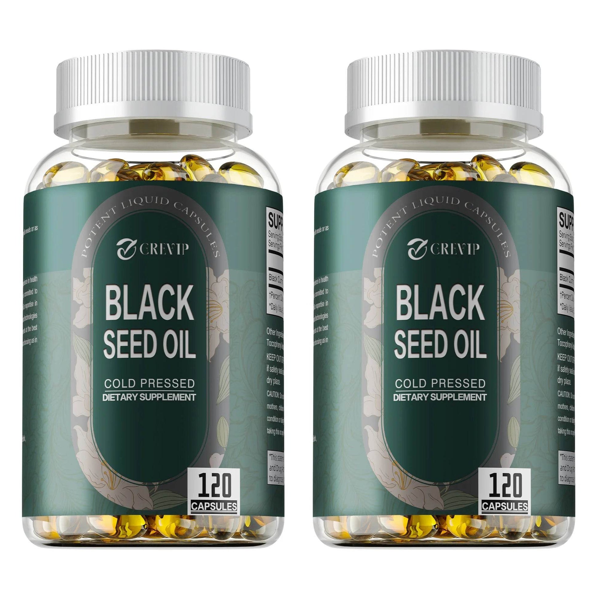 Black Seed Oil - Supports Skin, Digestion, Joints, Immune Health, Promotes Hair Growth - 120 Capsules Two-More favorable United States