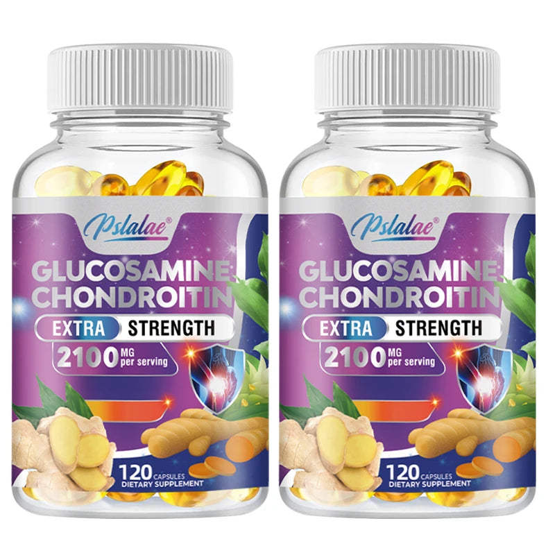 Glucosamine Chondroitin Joint Health Supplement with Turmeric Boswellia Quercetin 120 Capsules Support Mobility And Wellness Two - More favorable