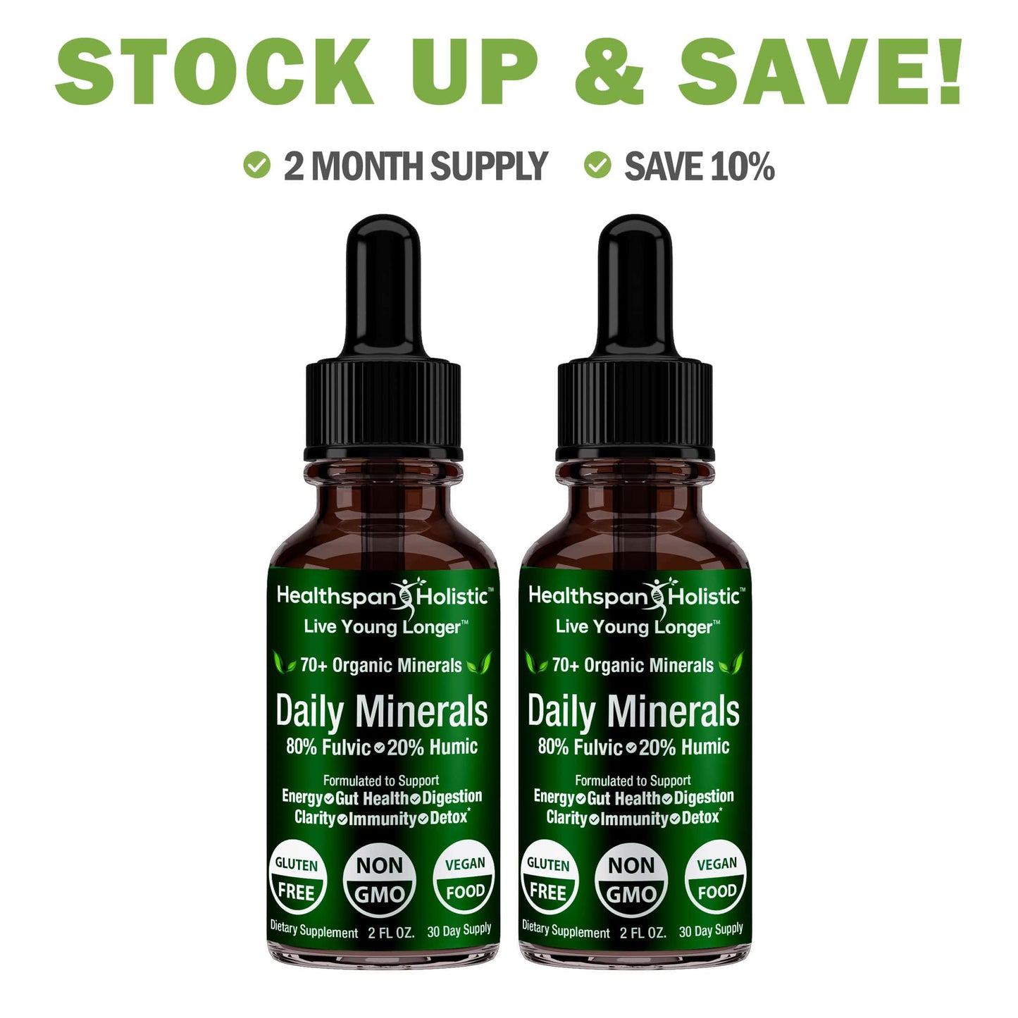 2oz Daily Minerals Fulvic Humic Concentrate