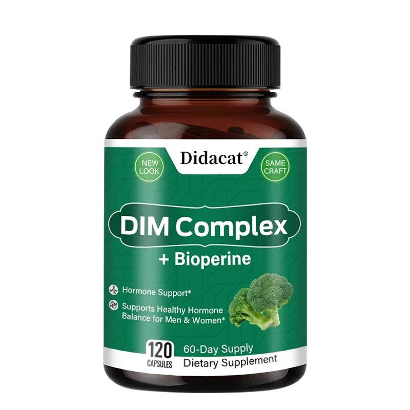 DIM Complex, Black Pepper Extract, Prostate Health Support, Balances Male and Female Hormone Levels, 120 Capsules United States 120coumt