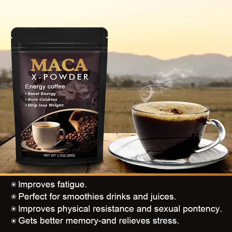 BEWORTHS 50G Maca Root Coffee Energy Supplement,Supports Athletic Performance and Motivation,Builds Muscle and Strengthens