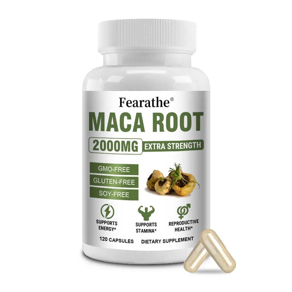 Maca Root 2000 mg, Red, Yellow, and Black Maca Supplement, Supports Muscle Mass, Endurance, and Performance, 120 Capsules United States 120coumt