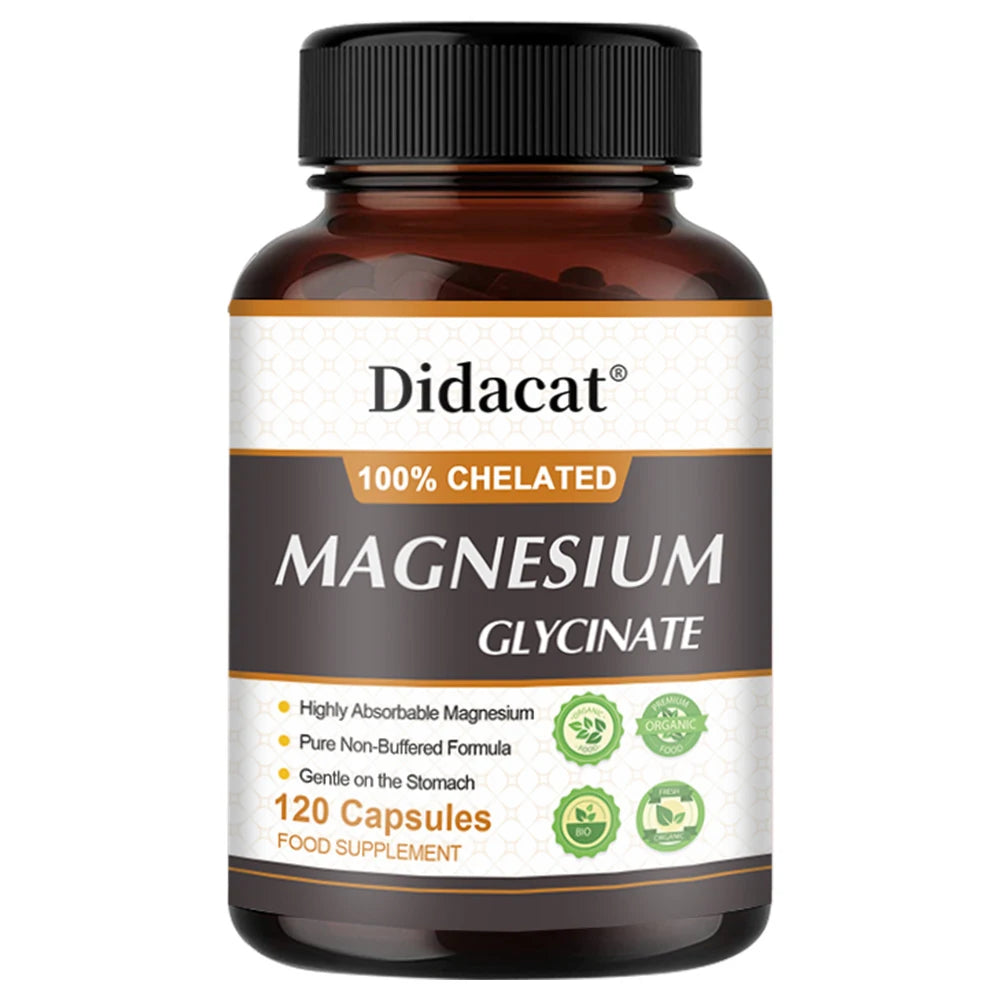 500 Mg Magnesium Glycinate - High Absorption Magnesium Supplement To Support Muscle and Improve Sleep - Vegetarian Capsules United States 120count