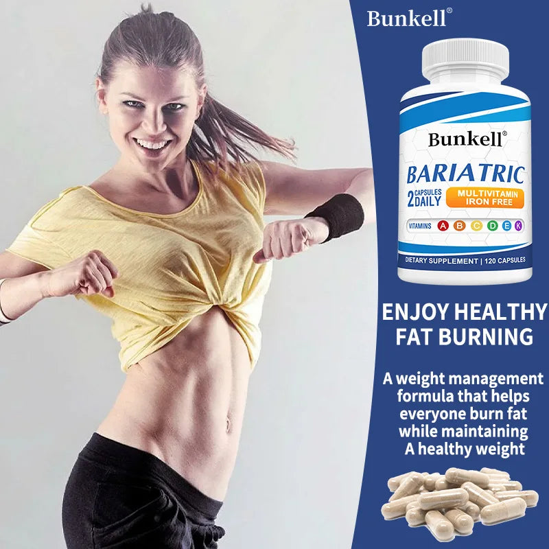 Multivitamin with Iron - Weight Management Supplement, Fat Burning & Metabolism, Vitamin & Mineral Supplement, 120 Capsules