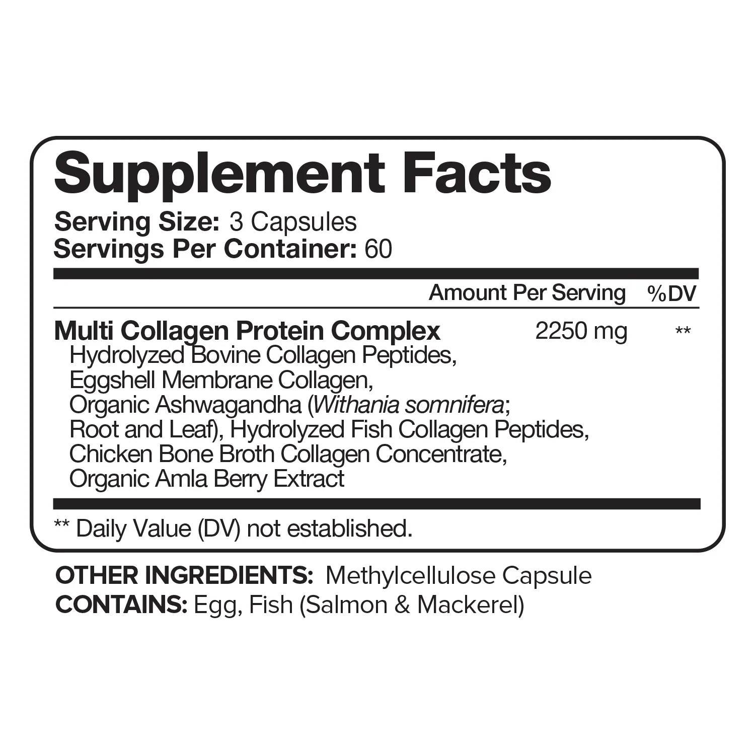 Multi-Collagen Capsules for Men and Women - Hydrolyzed Type I II III V X for Skin, Hair, Nails, Bones, Joints, Nutrition and Pro