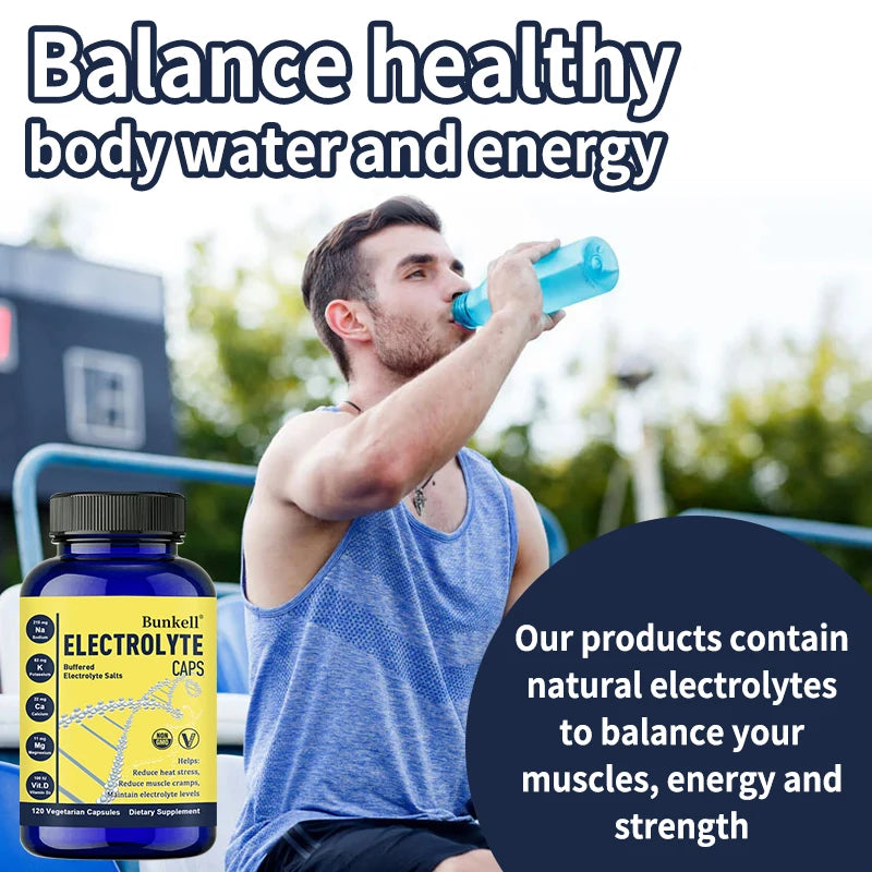 Bunkell Electrolyte Capsules - for Running, Endurance Sports Nutrition, Running Supplements - Maintaining Electrolyte Levels