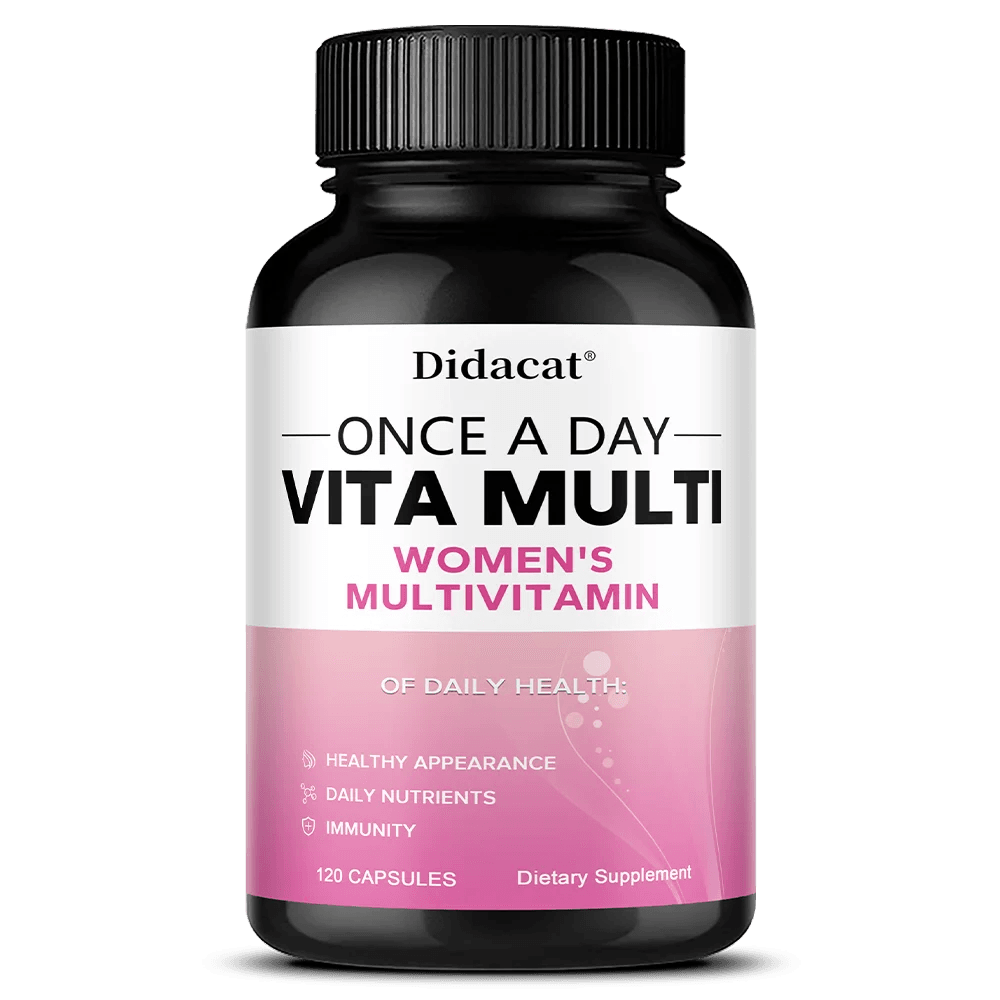 Multivitamin Supplement for Women with Iron, Folic Acid, Biotin and Calcium To Help Immunity and Cellular Energy, Bone Health United States 120count