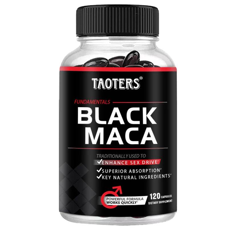 Black Maca Capsules - Improves Endurance and Performance - Mood and Immune Support, Builds Muscle United States 120count