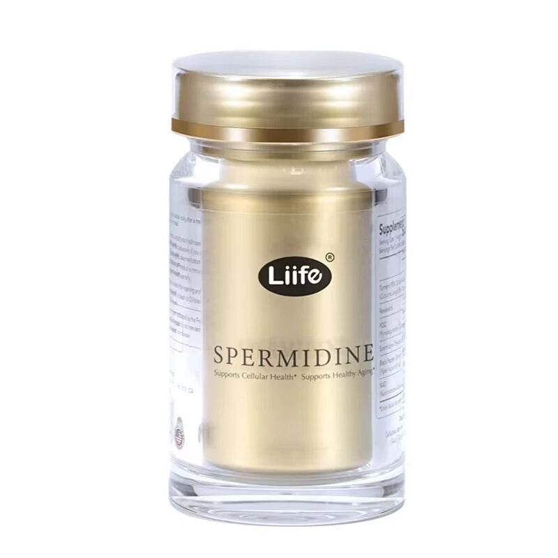 Liife Spermidine+NAD-60 capsules to support young cells,energy and antioxidants,regulate cholesterol and improve memory,From USA 1 bottle 60 caps United States