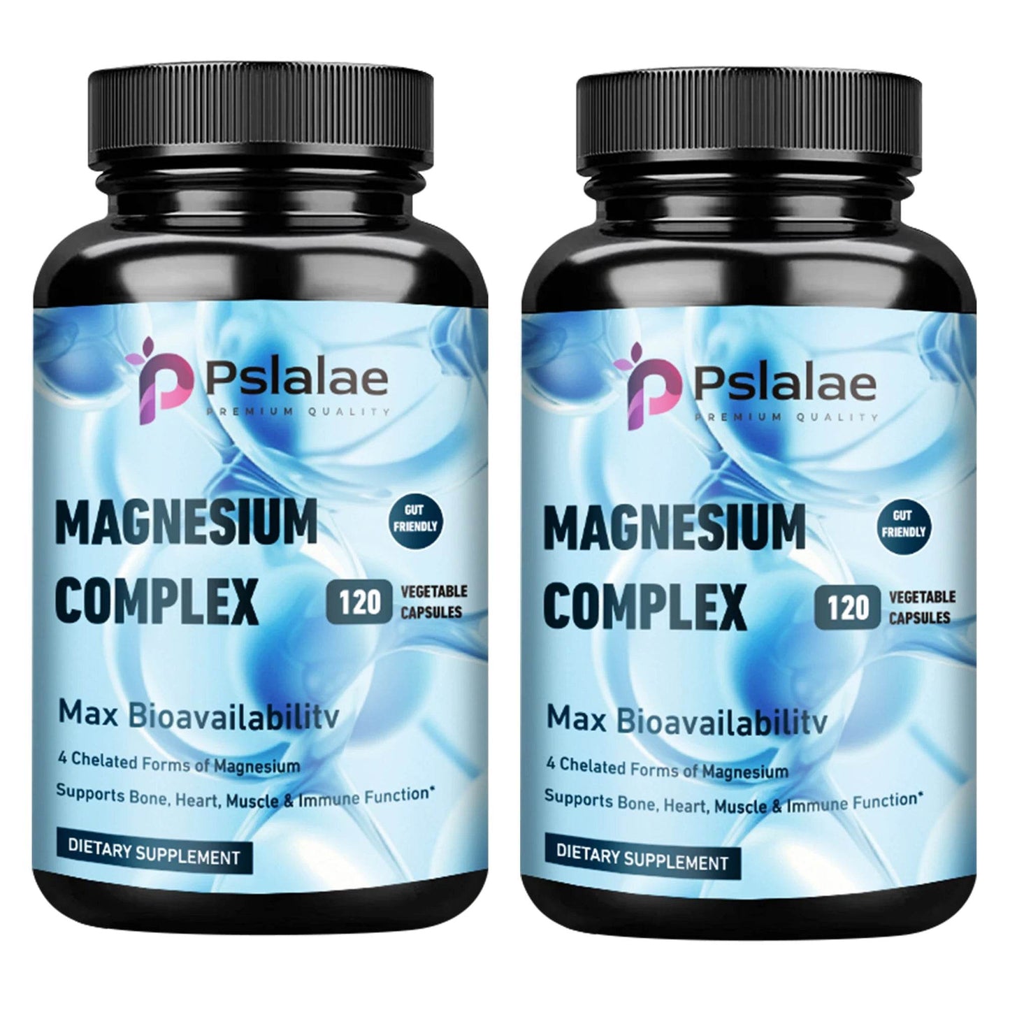 Magnesium Complex - Supports Deep Sleep, Promotes Muscle Growth, Bone, Brain, Heart Health - 120 Capsules Two-More favorable United States