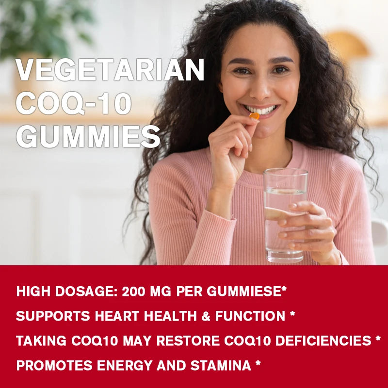CoQ10 Gummies,for Cellular Energy, Brain & Antioxidant, Coenzyme Q10 Supplement