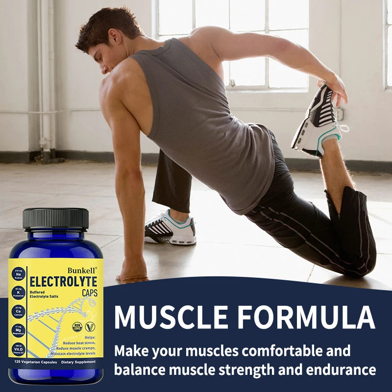 Bunkell Electrolyte Capsules - for Running, Endurance Sports Nutrition, Running Supplements - Maintaining Electrolyte Levels