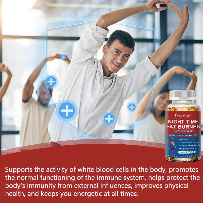 Nighttime Fat Burner - Highly Effective Support for Weight Management and Sleep Fat Burning Powerful Thermogenic Support