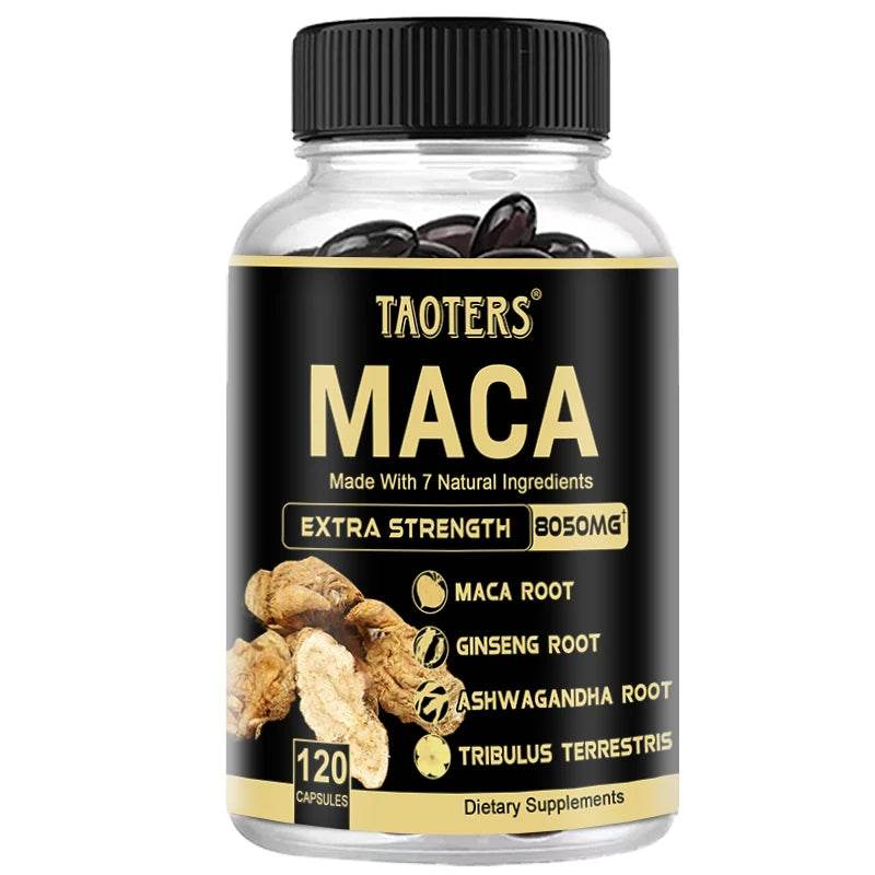 Maca Root for Men - Natural Energy Supplement to Support Athletic Performance, Muscle Recovery and Fight Fatigue, 120 Capsules United States 120coumt
