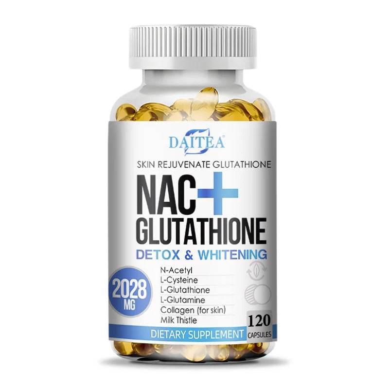 Daitea - Glutathione Collagen Capsules, Advanced Complex NAC Supplement, Immune Function, Support Respiratory Health United States 120coumt