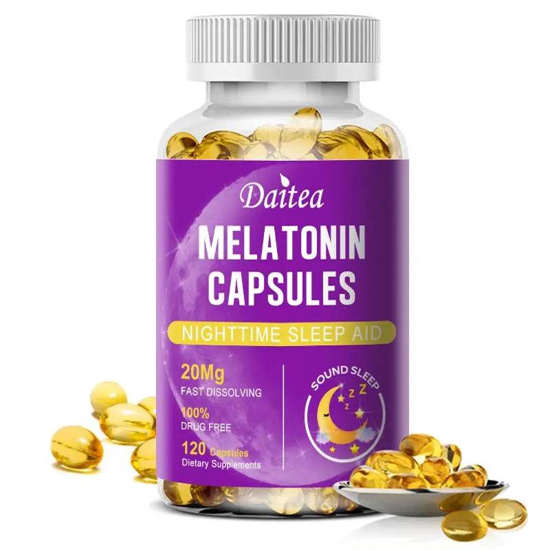 Melatonin 20 Mg Helps Promote Relaxation and Sleep, Supporting Natural Sleep Cycles - Vegan, Gluten-Free, Dairy-Free 120 count United States