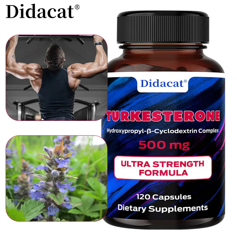 Didacat Turkish Sterol - 500mg, Supplement, Supports Strength, Muscle Health, Balanced Energy Levels 120 count United States