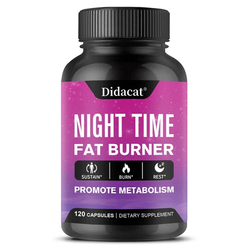 Didacat Nighttime Fat Burner - Helps Promote Metabolic Cleansing,Detoxification, Muscle Mass, Healthy Digestion United States 120count