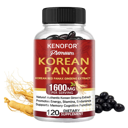 Korean Red Ginseng Extract - Supports Maximum Strength and Energy, Immune Health Supplement, Vitality, Stamina, Strength