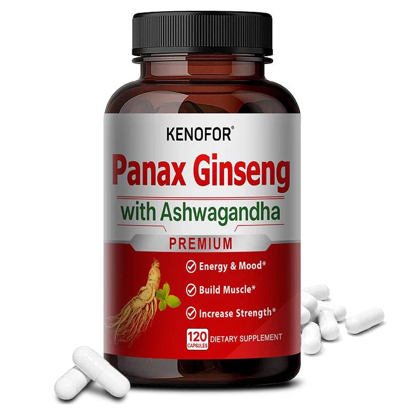 Ginseng and Ashwagandha Extracts - Supports energy, strength, vitality and performance for men and women United States 120count