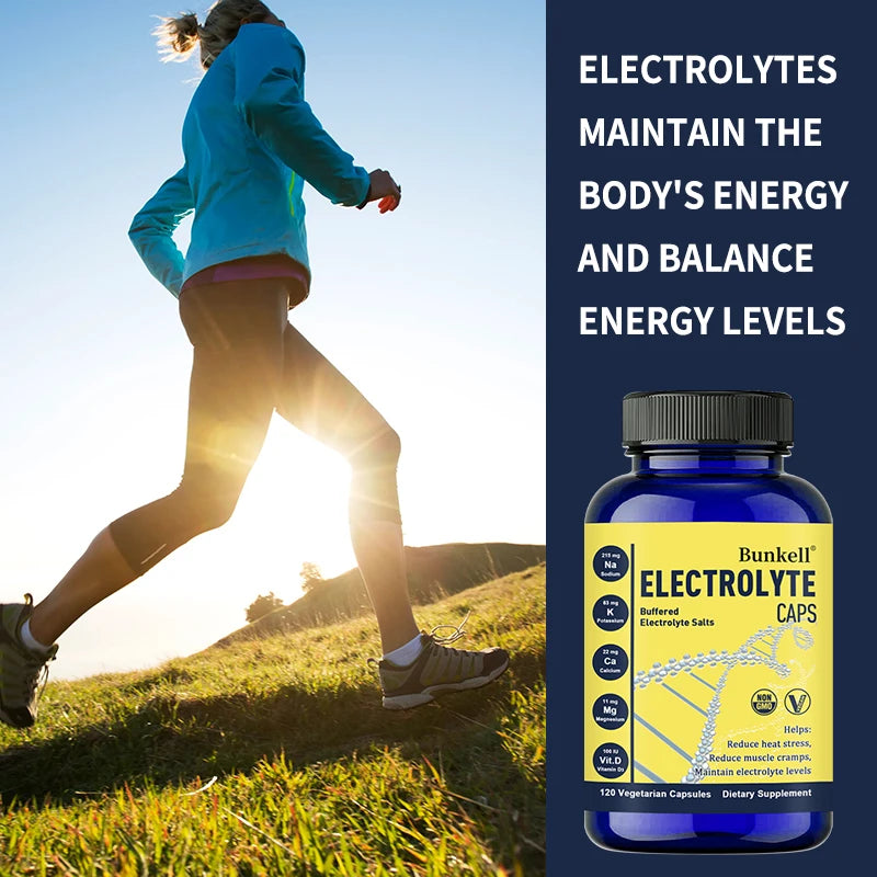 Bunkell Electrolyte Capsules - for Running, Endurance Sports Nutrition, Running Supplements - Maintaining Electrolyte Levels