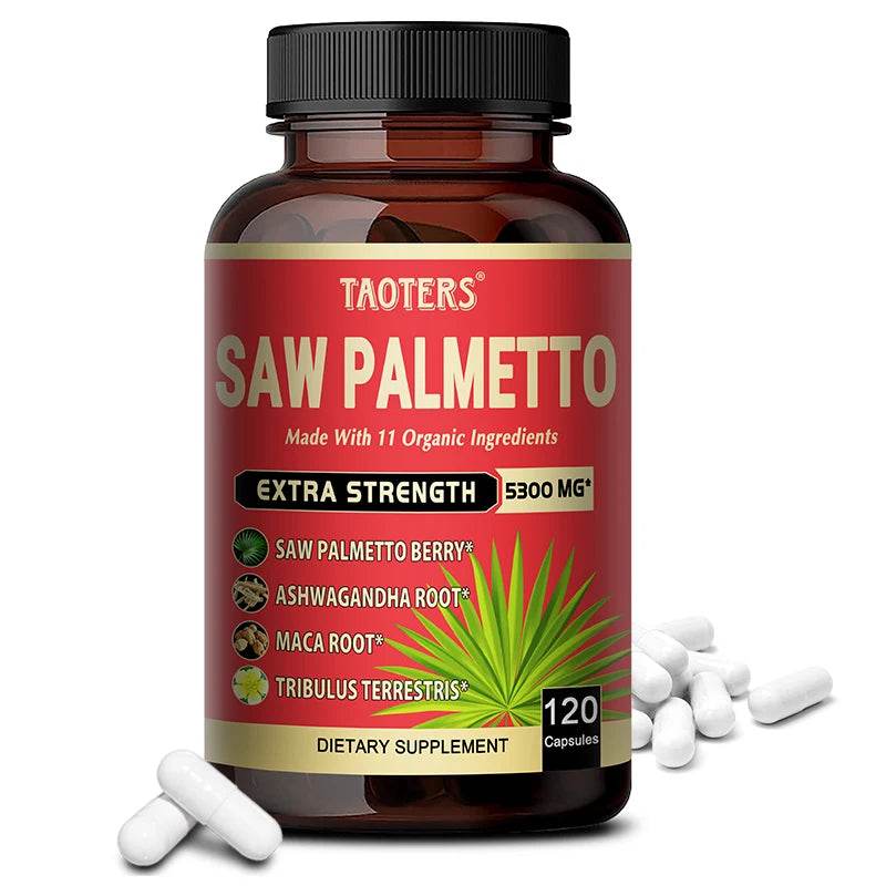 Saw Palmetto Berry PhytoSupplement - Combined with Turmeric, Tribulus, Maca, Green Tea and More - Prostate Support, 120 Capsules United States 120coumt