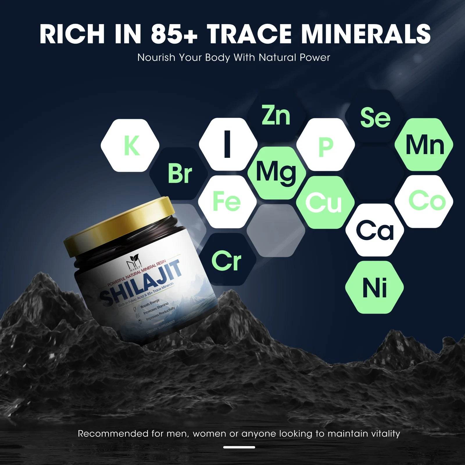 60g 100% Himalaya Pure Shilajit Resin Original Mineral Health Supplement Non-GMO Brain Memory Cognitive Energy Health