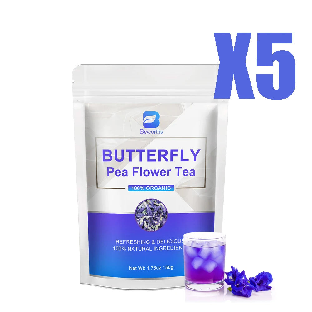 BEWORTHS 100% Natural Butterfly Herb Extract Enhances Immunity, Rich in Vitamin C and E Antioxidant Supplements for Beauty 5bags United States