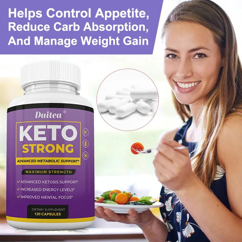 Daitea Keto Advanced Ketogenic Formula - Supports Absorption and Manages Healthy Weight - Energy Supplement, Non-GMO