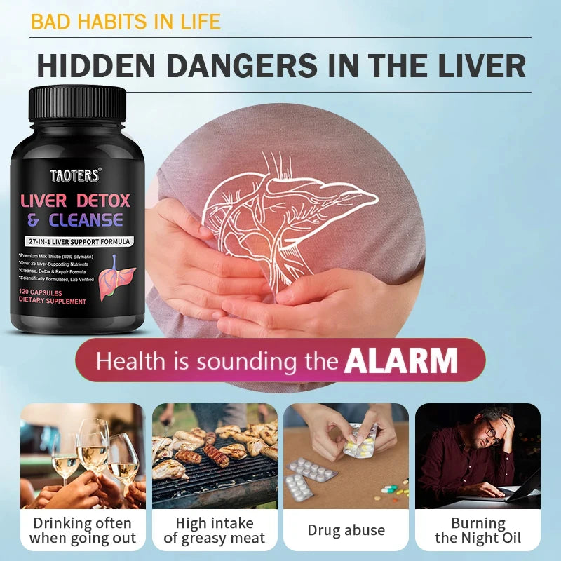 Milk Thistle Extract - Natural Liver Support Supplement, Supports Cleansing and Repair, Strengthens the Liver