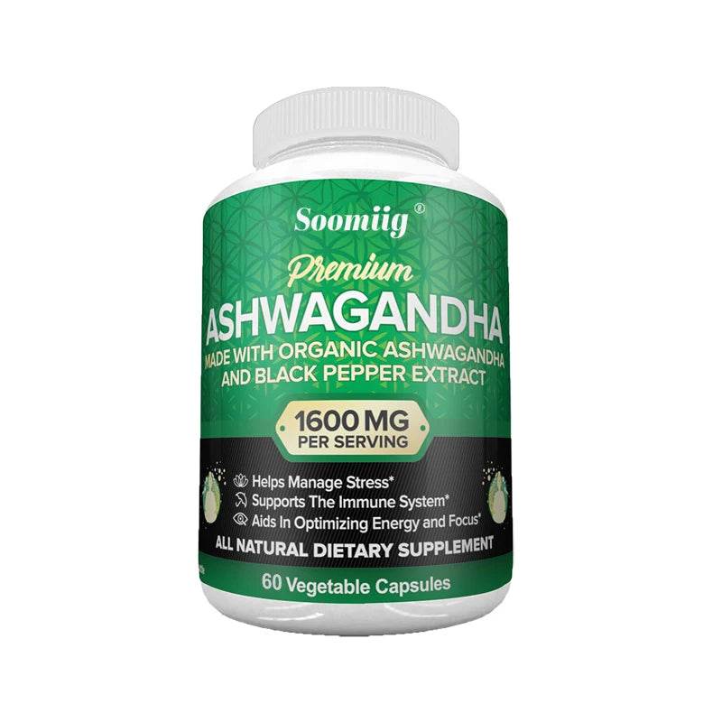 Organic Ashwagandha Veggie Capsules Purely organic energy support, stress relief, and enhanced sleep. United States 60count